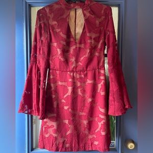 Cranberry red lace dress for dress up or work